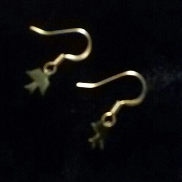 Dove Bird Mini Earrings Swallows Brass Charm Little Dangle Charms KATTA Handmade - Picture 4 of 8